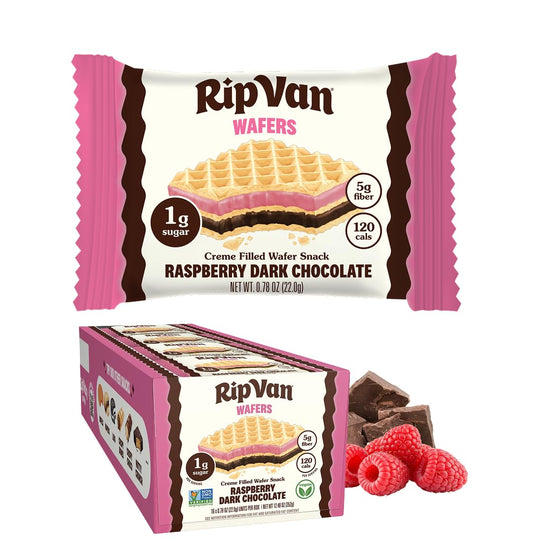Raspberry and Dark Chocolate Wafer Cookies, 16 Count, Individually Wrapped