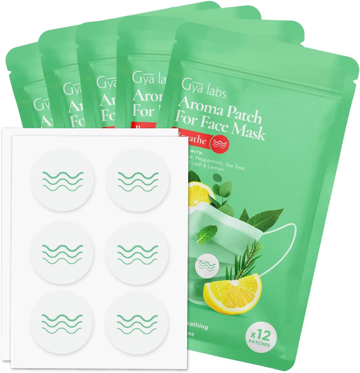 Gya Labs Aroma Mask Patches Combo Pack with Essential Oils for Face Masks and Pillows