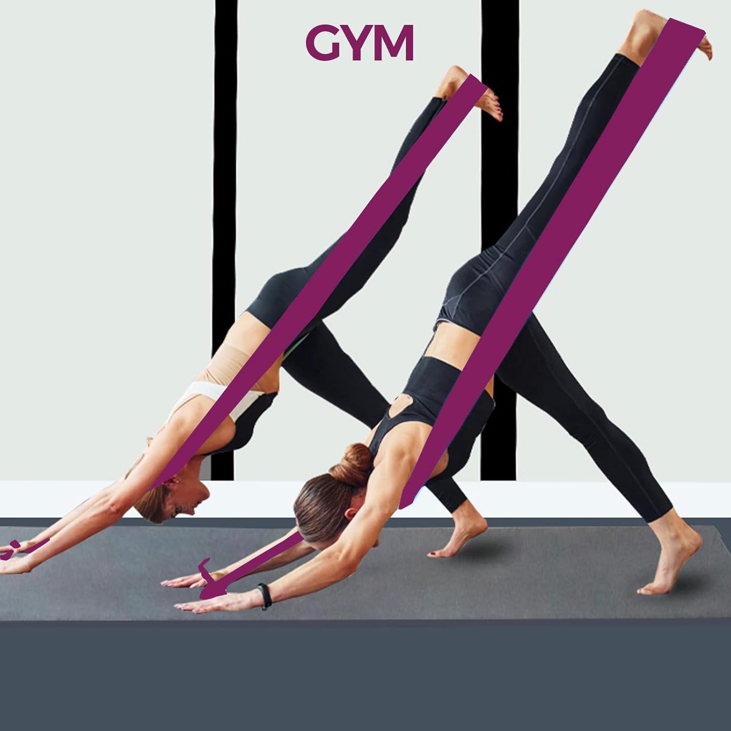 AZURELIFE Resistance Bands, Professional Non-Latex Elastic Stretch Bands for Physical Therapy and Strength Training