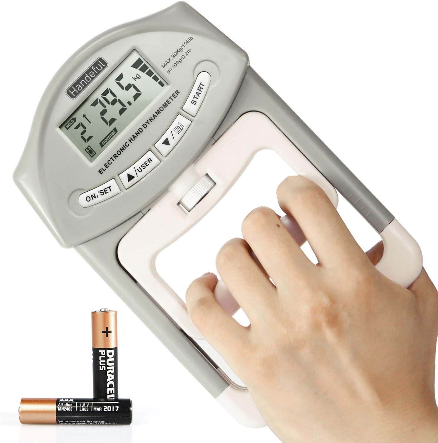 Handeful Grip Strength Tester Trainer - Dynamometer Handgrip Measurer