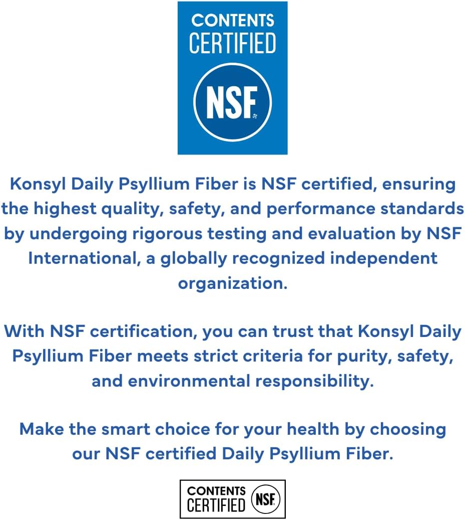 Konsyl Daily Psyllium Fiber Powder 19oz Natural Unflavored Soluble Dietary Fiber Supplement