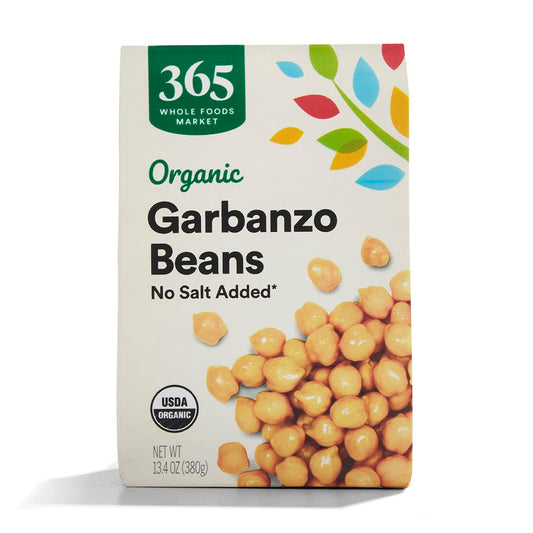 365 by Whole Foods Market Organic Unsalted Garbanzo Beans 13.4 Ounce Non-GMO Verified