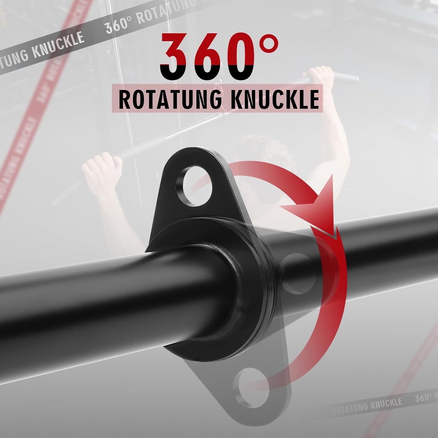39.7'' Lat Pulldown Bar with 360° Rotation, Curl Tricep Press Down for Strength Workouts
