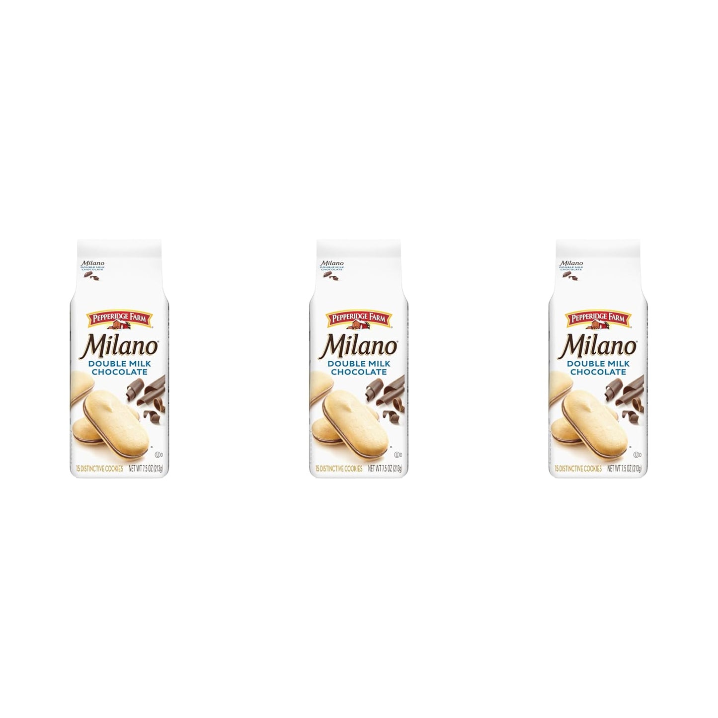 Pepperidge Farm Milano Cookies, Double Dark Chocolate, 3 Bags, 7.5 oz. Each