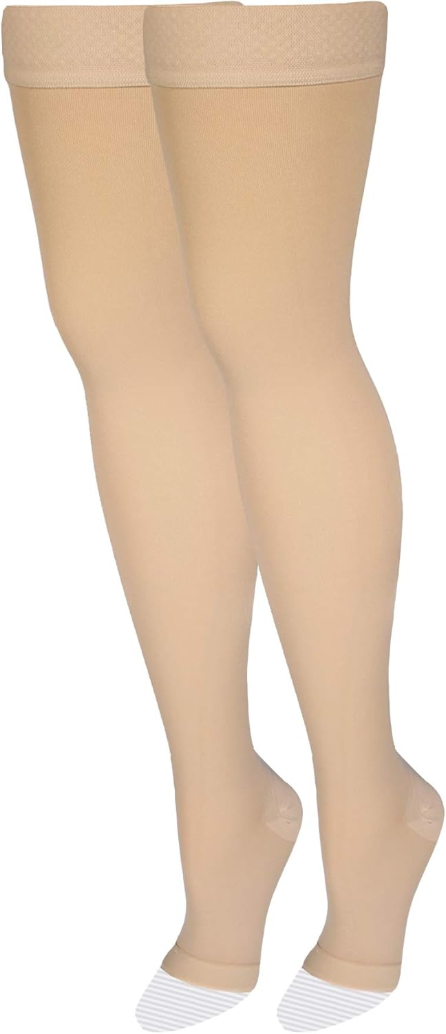 Amazon Basic Care Medical Compression Stockings 20-30 mmHg Beige Medium