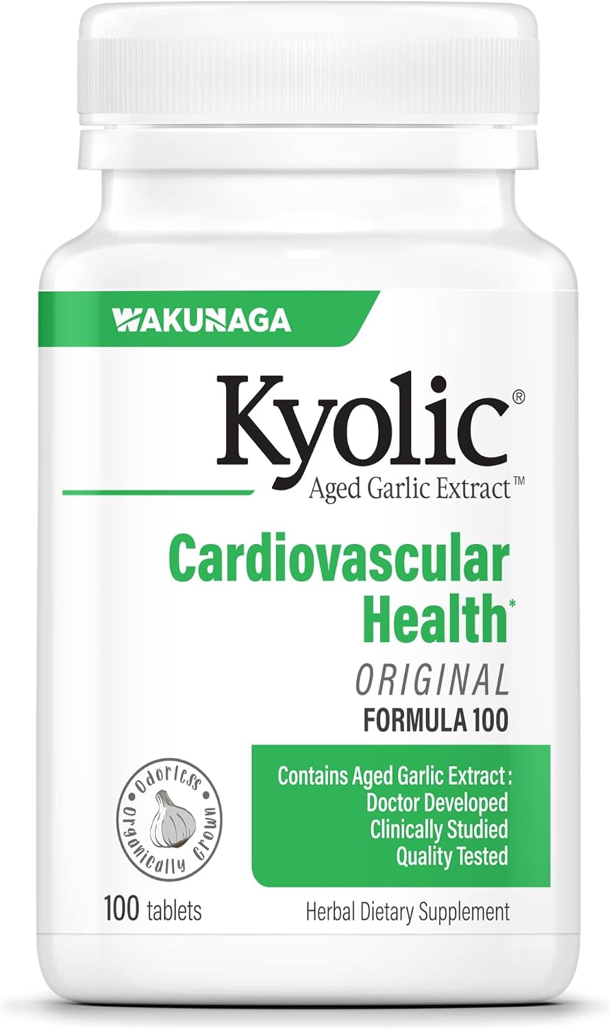 Kyolic Aged Garlic Extract Formula 100, Cardiovascular Health*, 300 Capsules.