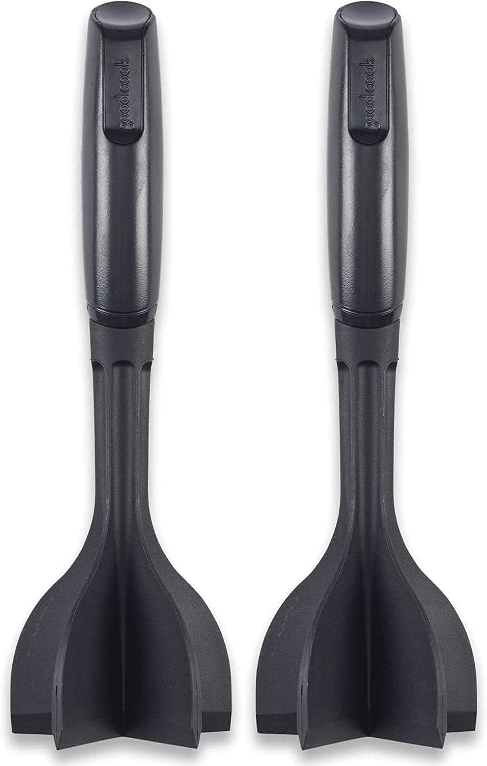 GoodCook Heat-Resistant Nylon Ground Meat Choppers with 5-Blade Heads, Ground Beef and Turkey Mixers and Choppers, Set of 2, Black