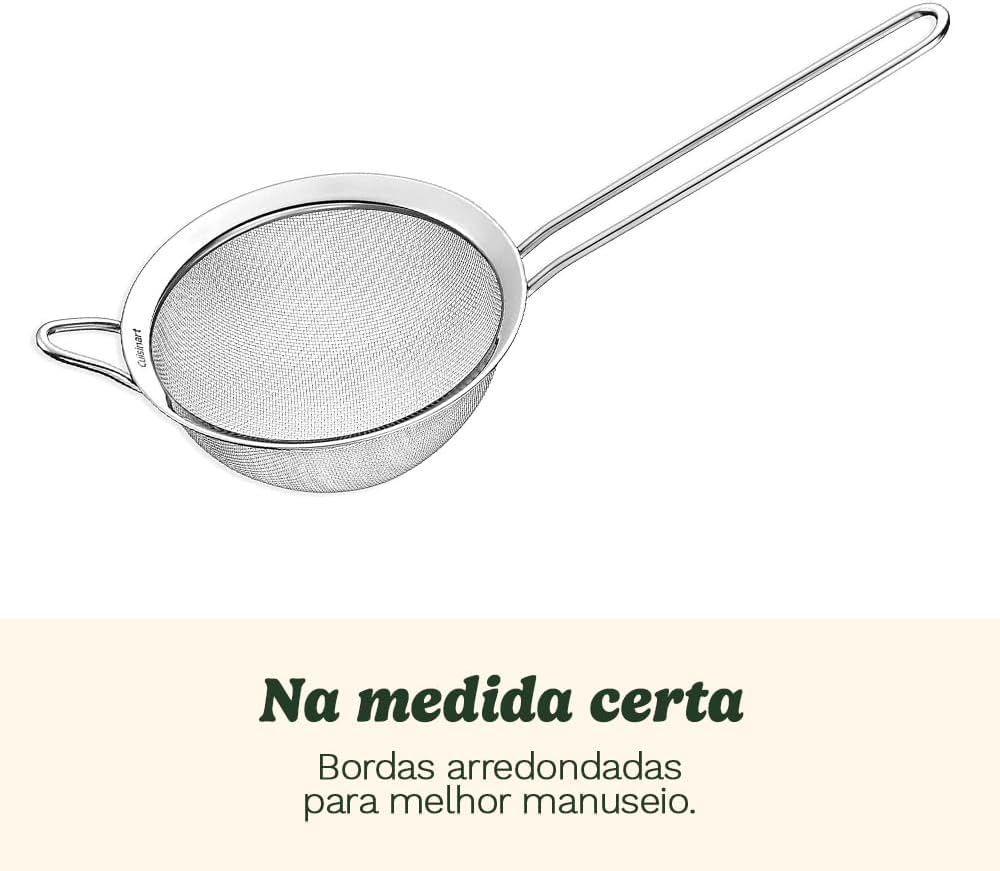 Cuisinart Mesh Strainers, Stainless Steel, Dishwasher Safe, 3-Count | CTG-00-3MS, fine mesh kitchen strainers in 3 sizes, can be used as a pasta strainer, rice strainer, spaghetti strainer