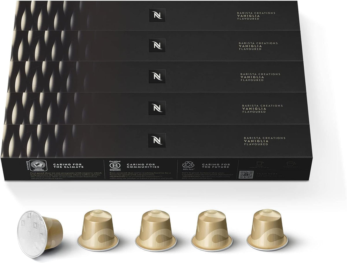 Nespresso Original Line Vaniglia Medium Roast Espresso Coffee Pods 50 Count