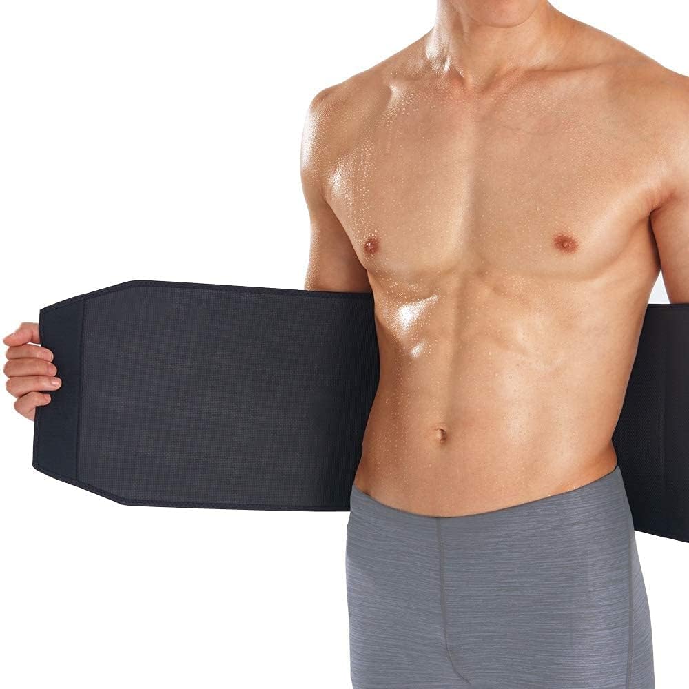 Bracoo Waist Trimmer Sweat Belt for Women & Men, Adjustable Stomach Wrap