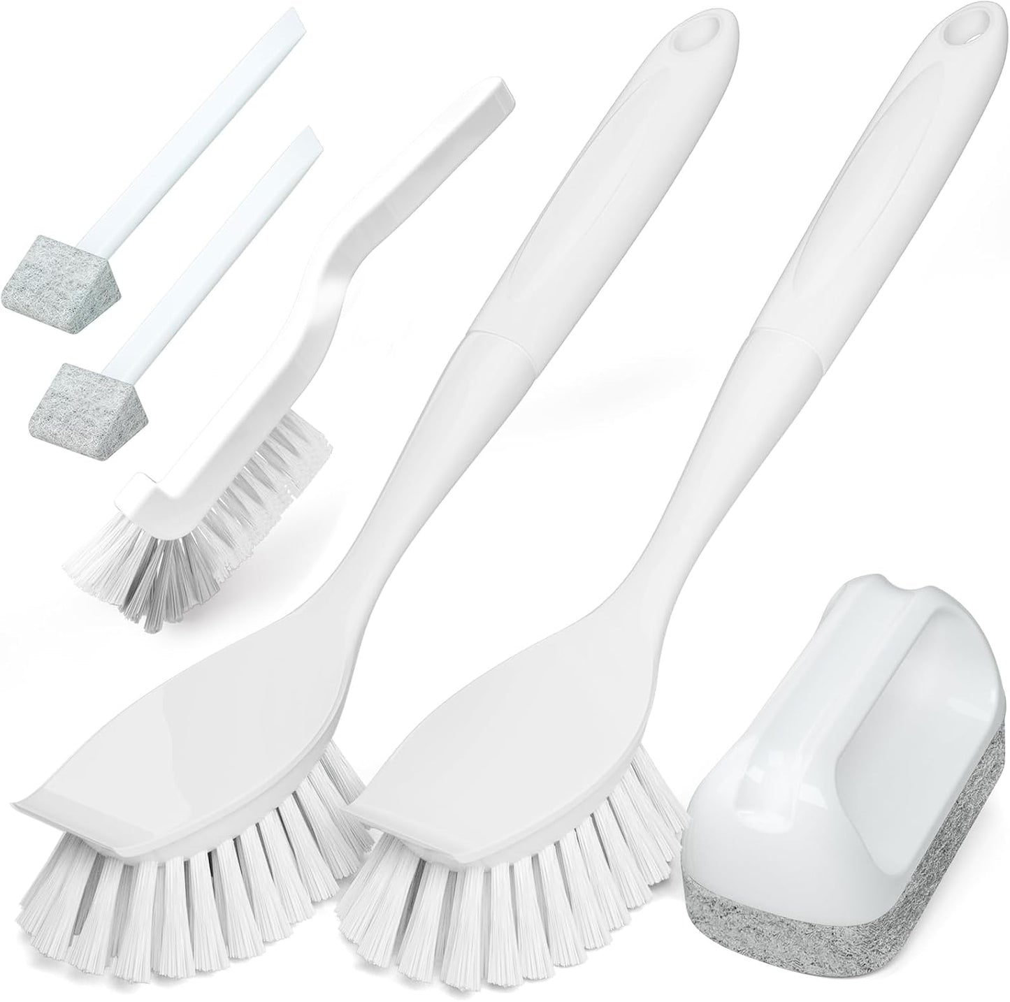 Holikme Dish Brush Cleaning Brush Set for Cleaning Groove Gap,Green | Dish Brush Set Cleaning Brush Set, Scouring Pad for Cleaning, Groove Gap Brushes for Pot, Pan, Abrasive Wheel Brushes