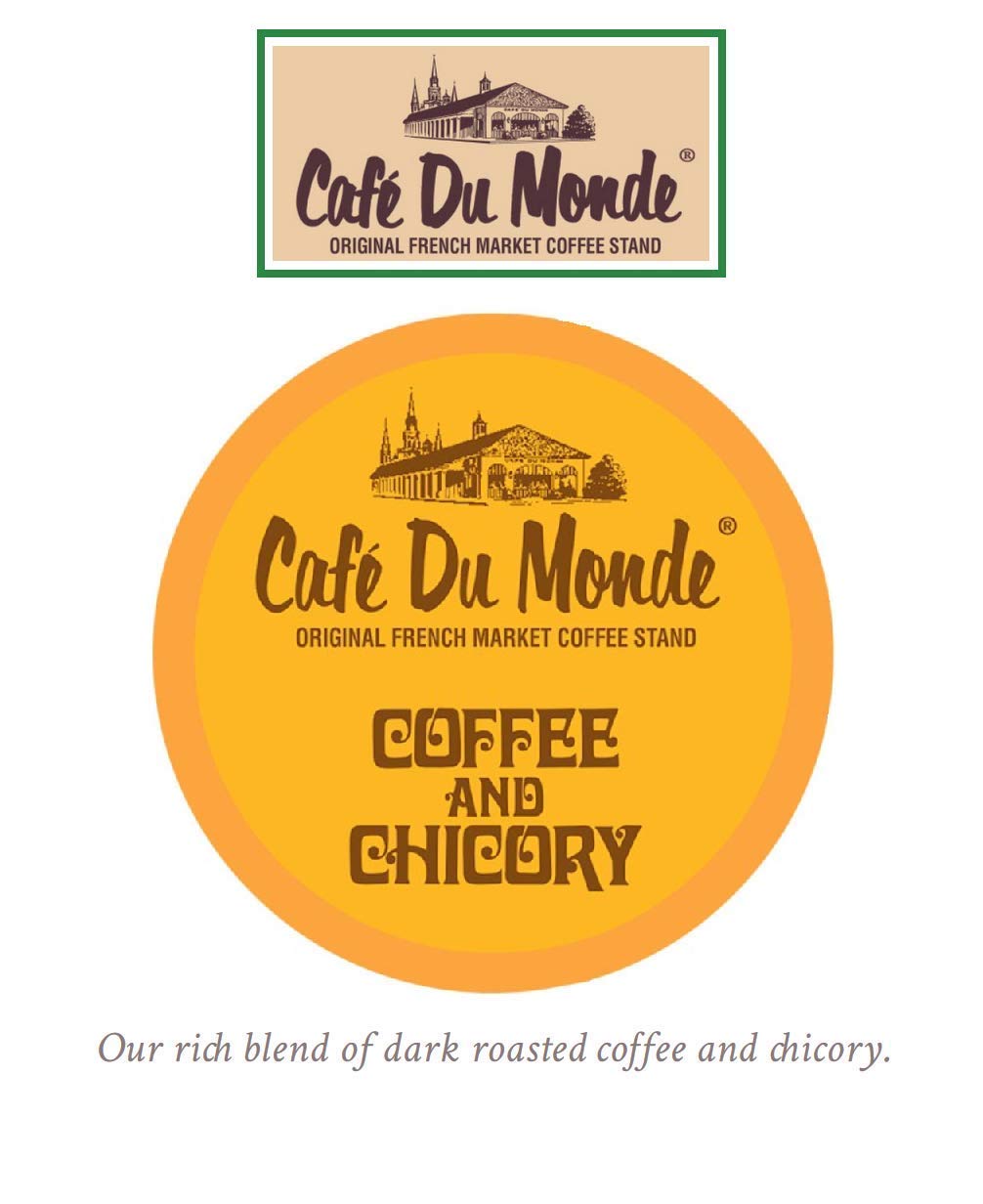 Cafe Du Monde Coffee and Chicory Single-Serve Cup Pods for Keurig Brewers, 12 Count