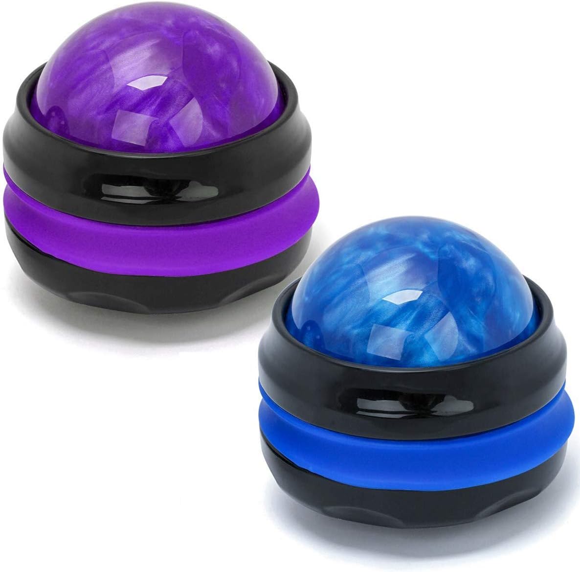 Coolrunner Manual Roller Massager, 2-Pack Handheld Self Massage Therapy Tool