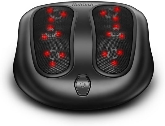 Nekteck Shiatsu Heated Electric Foot Massager with Heat for Pain Relief