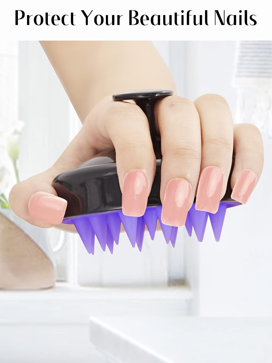 HEETA Scalp Massager for Hair Growth and Relaxation, Soft Silicone Shampoo Brush