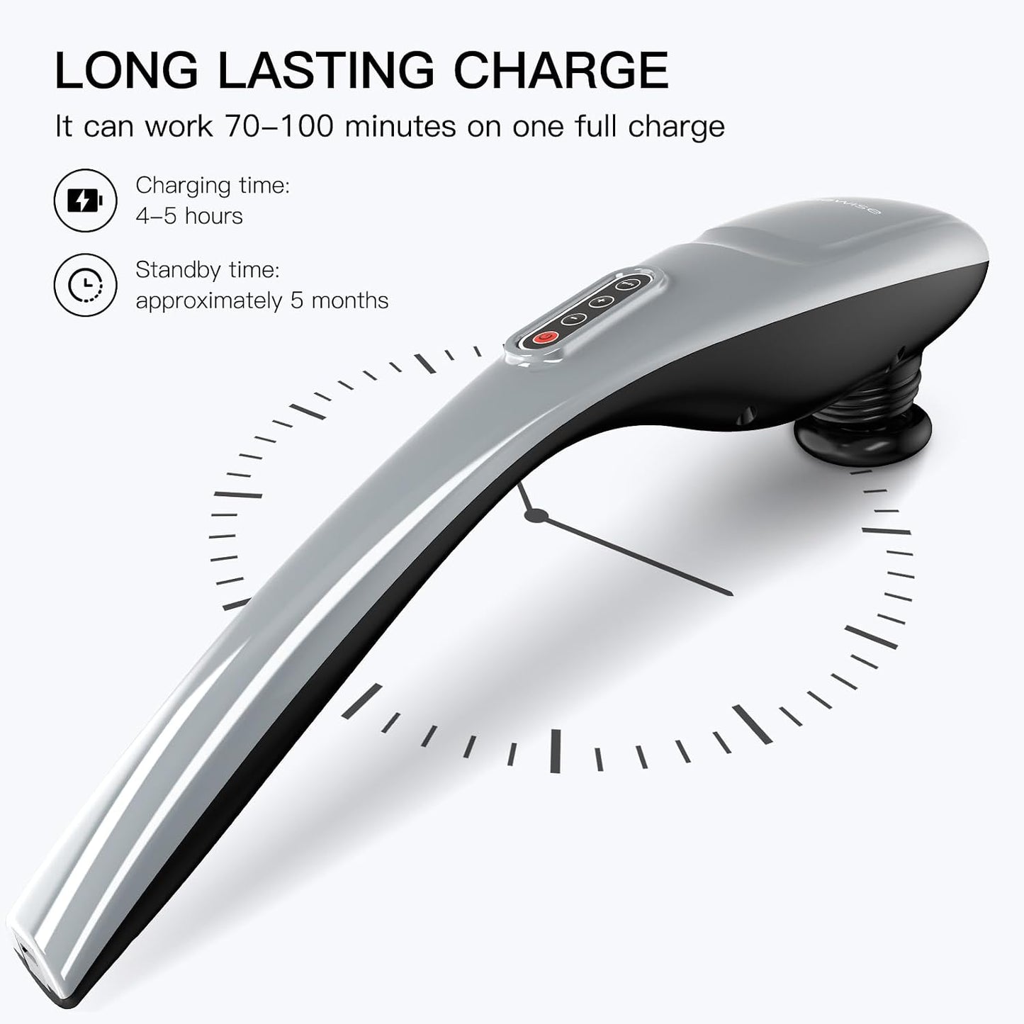 MEGAWISE Cordless Deep Tissue Percussion Massage Gun - Back, Neck, Shoulders