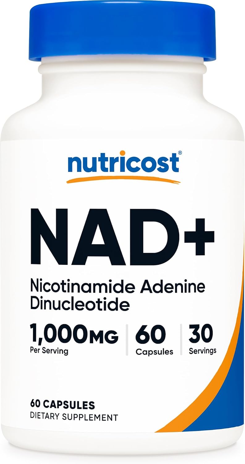 Nutricost NAD+ Supplement 1,000mg per Serving,120 Capsules (Nicotinamide Adenine Dinucleotide) - 60 Servings, Gluten-Free, Vegan