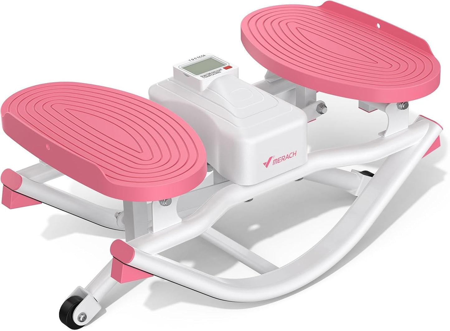 Merach 3D Motion Rocking Stepper with Resistance Bands - Low-Impact Home Workout Equipment