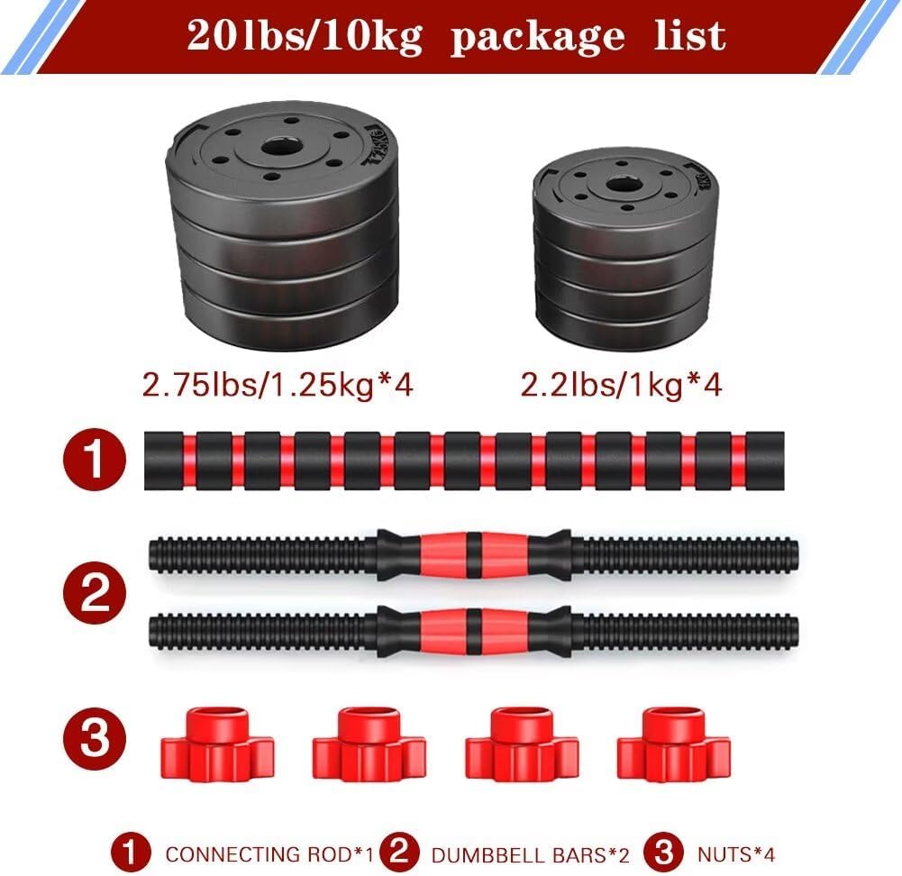 Adjustable Dumbbells Set, Free Weights for Home Gym
