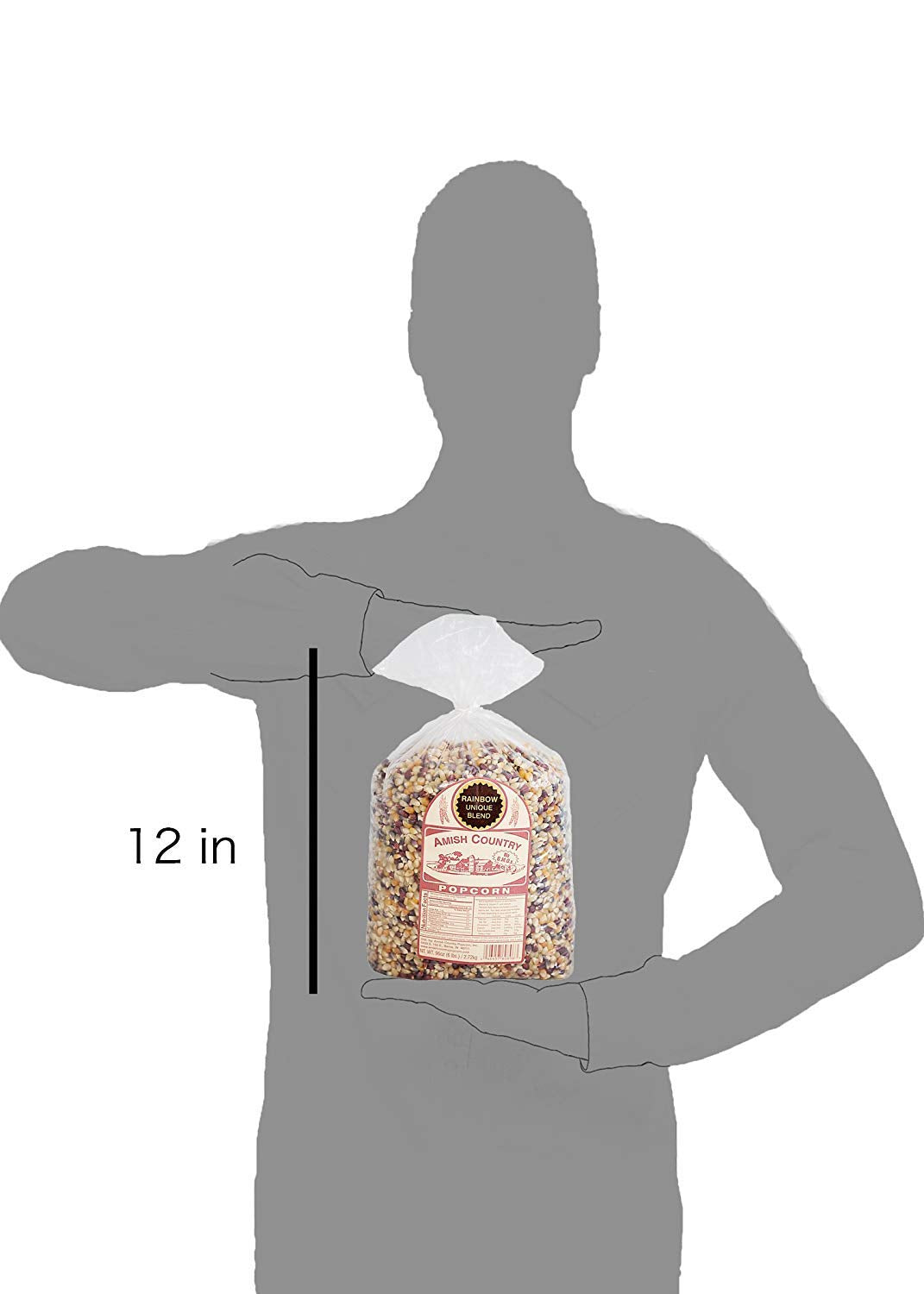 Amish Country Popcorn, 6 lb Bag, Rainbow Popcorn Kernels, Old Fashioned, Non-GMO, Gluten Free