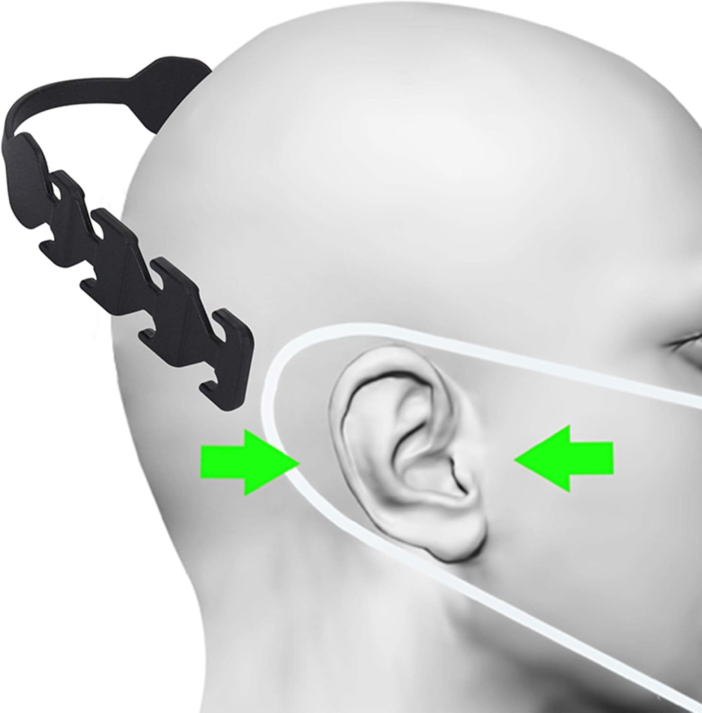 MIAODAM Adjustable Mask Extender Strap for Adults and Kids