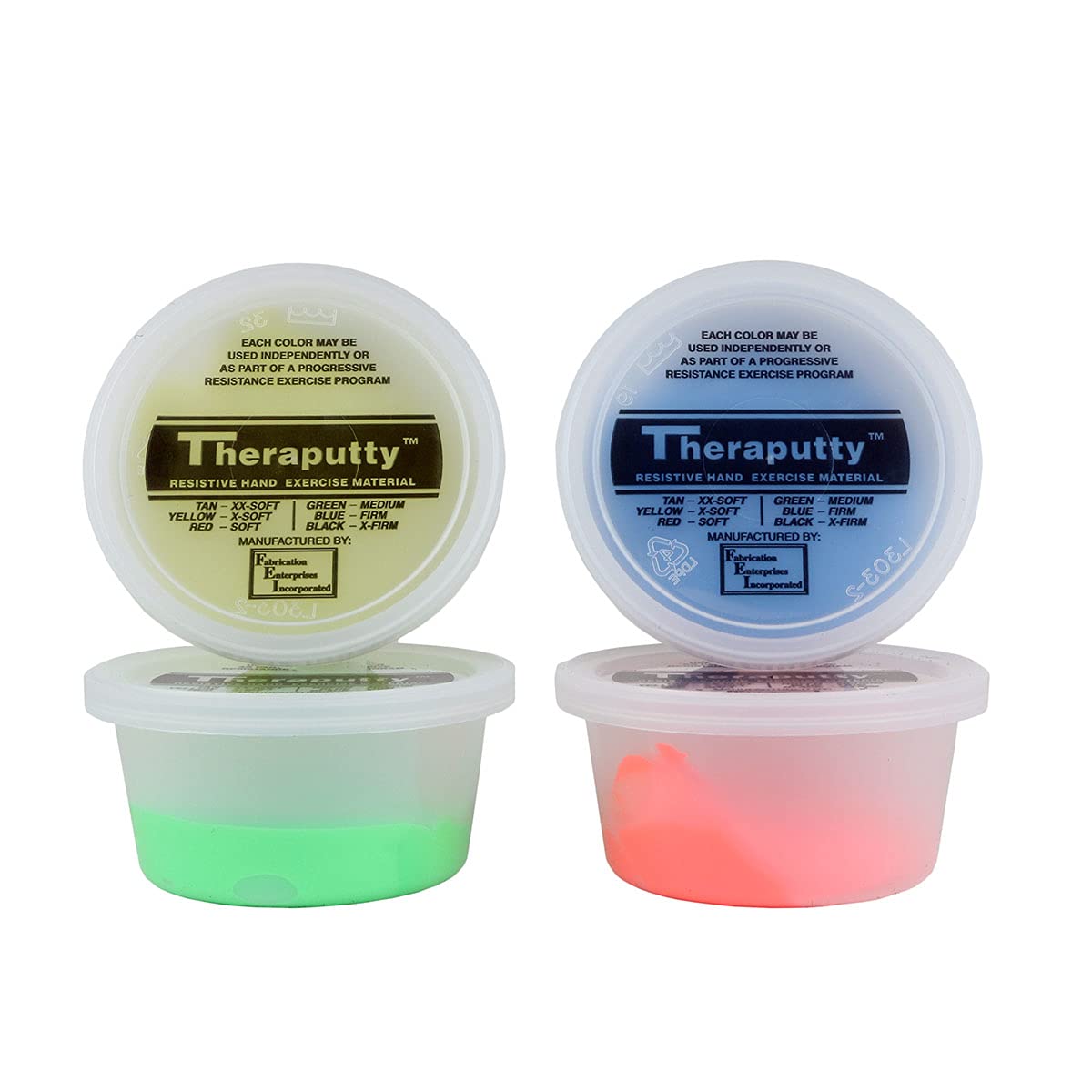 CanDo TheraPutty 4 Piece Set - X-Soft, Soft, Medium, and Firm Hand Exercise Putty