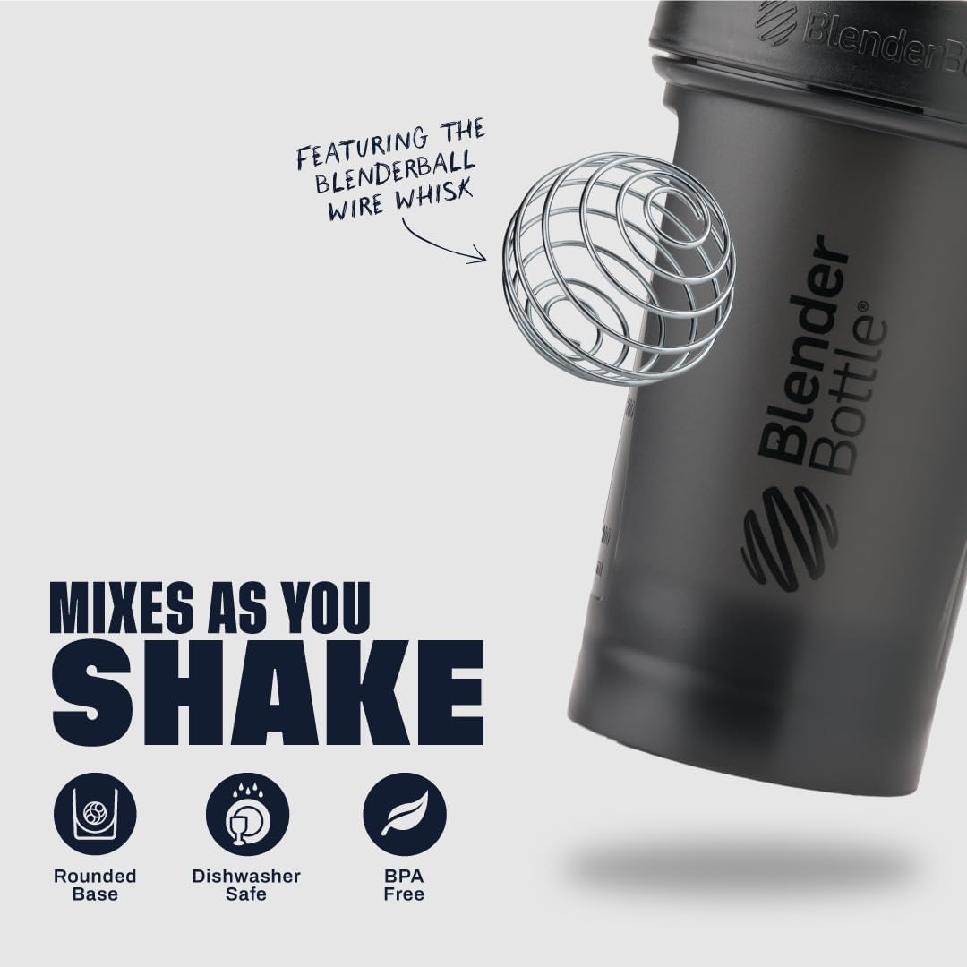 BlenderBottle Classic V2 Shaker Bottle, 28oz (2 Pack), Black & Navy