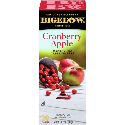 Bigelow Cranberry Apple Herbal Tea Bags 28-Count Box Pack of 1