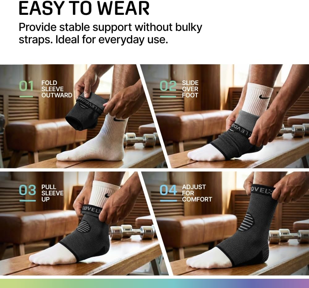 Modvel Ankle Brace for Women and Men - Compression Ankle Sleeve