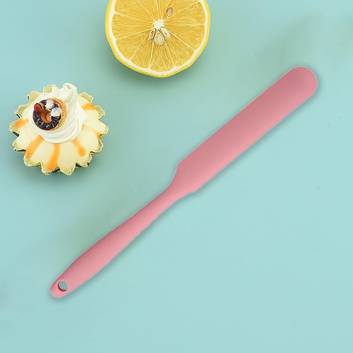 3Pcs Silicone Jar Spatula Long Handle Kitchen Spatulas for Mixing, Scraping, and Spreading,Ideal for Jars, Baking, Cake Icing, Cream, Butter, and Batter Kitchen Tool (Purple, Pink, Green)