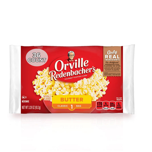 Orville Redenbacher's Microwave Popcorn, 36-Count, 3.29 oz. Bags