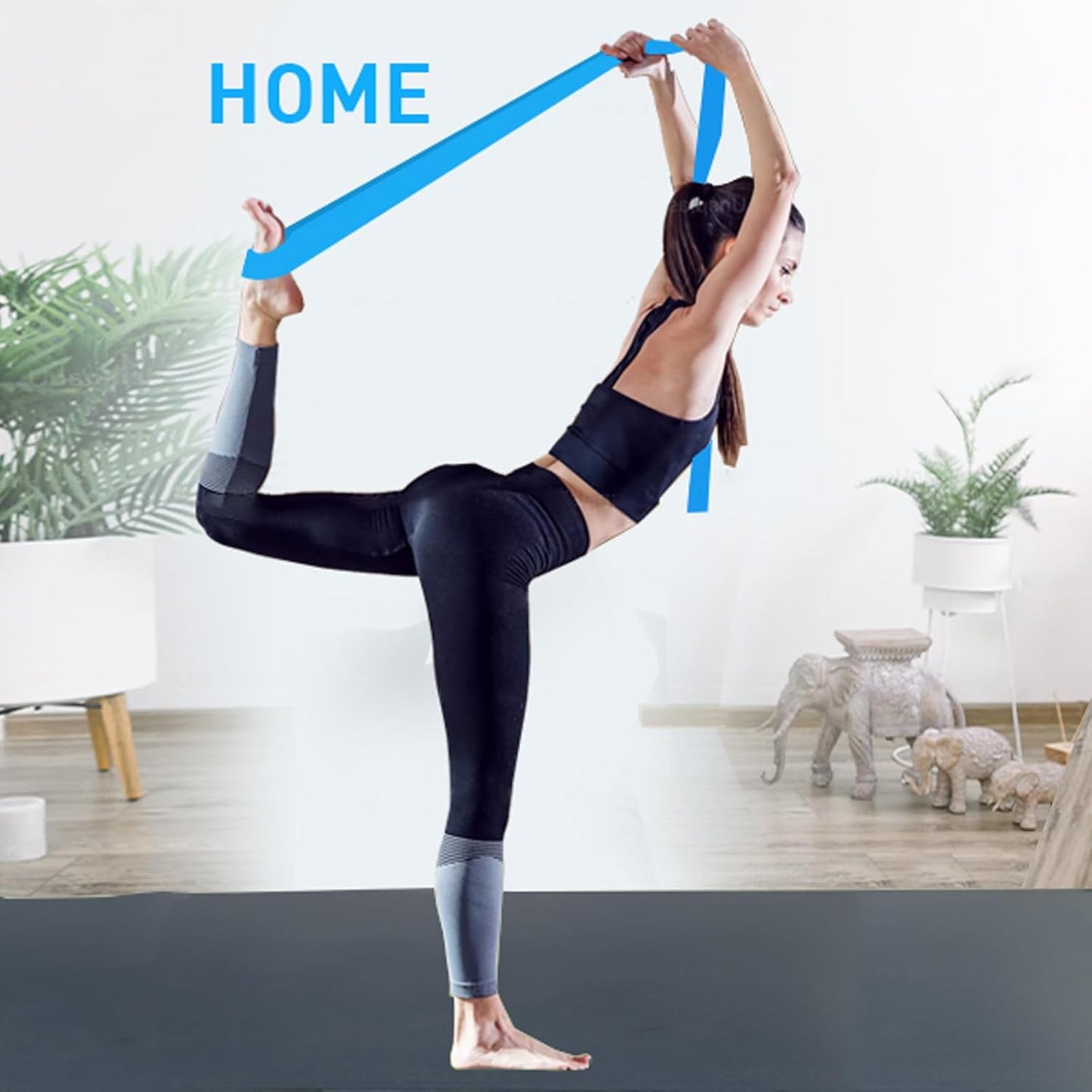A AZURELIFE Resistance Bands - Latex-Free Exercise Bands for Strength Training, Yoga, Rehab
