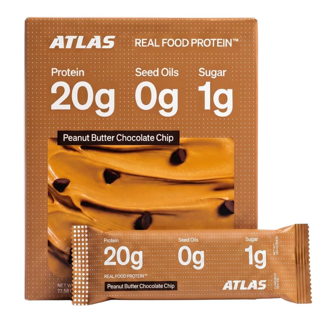 Atlas Real Food Protein Bar with Peanut Butter and Chocolate Chip