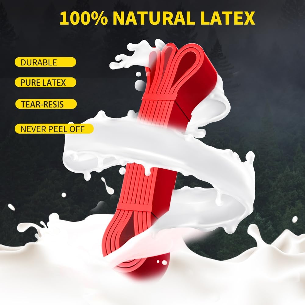 rosapoar natural latex resistance band pull up fitness exercise band