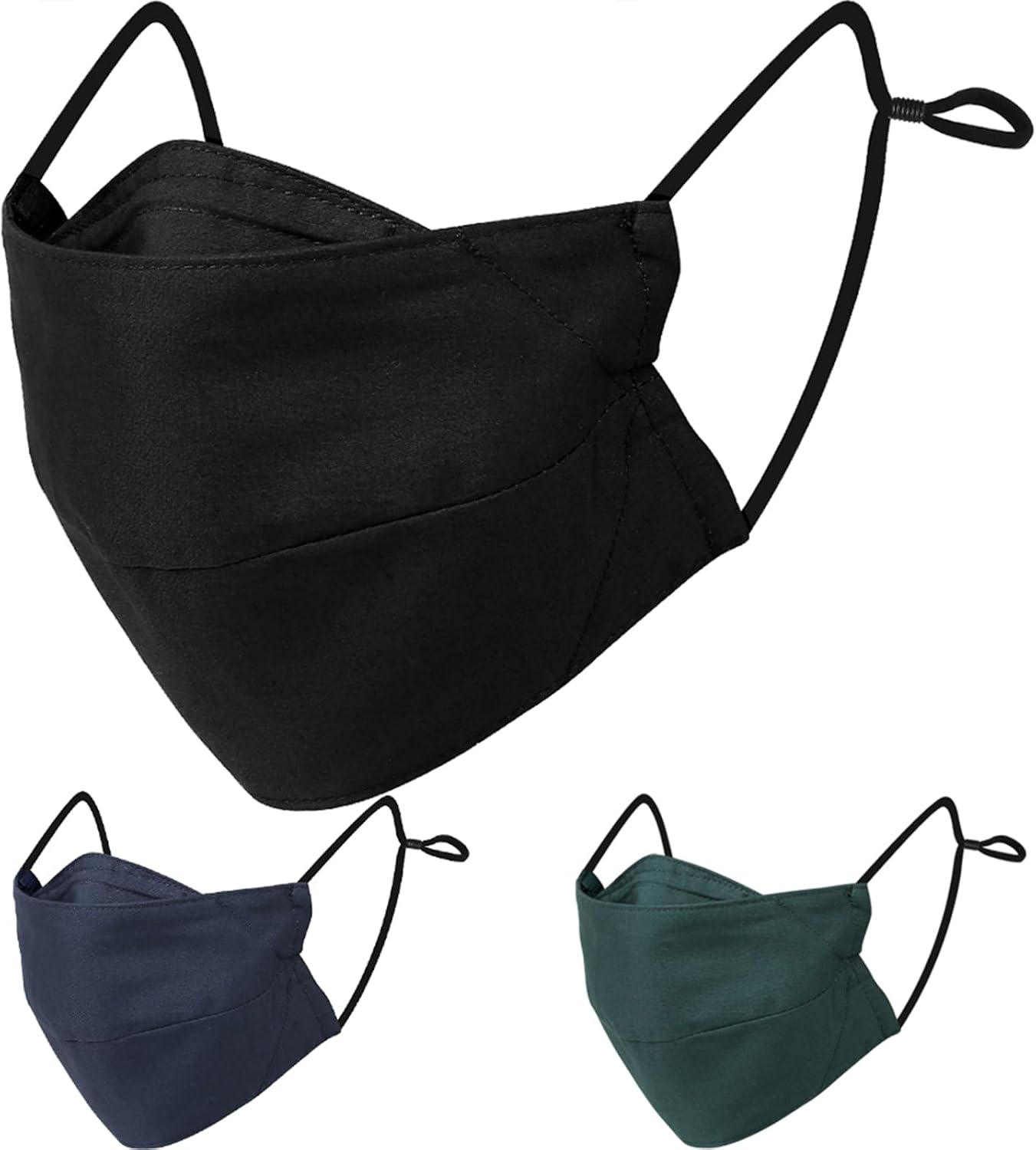 BASE CAMP 100% Cotton Reusable Cloth Face Masks with Filter Pocket
