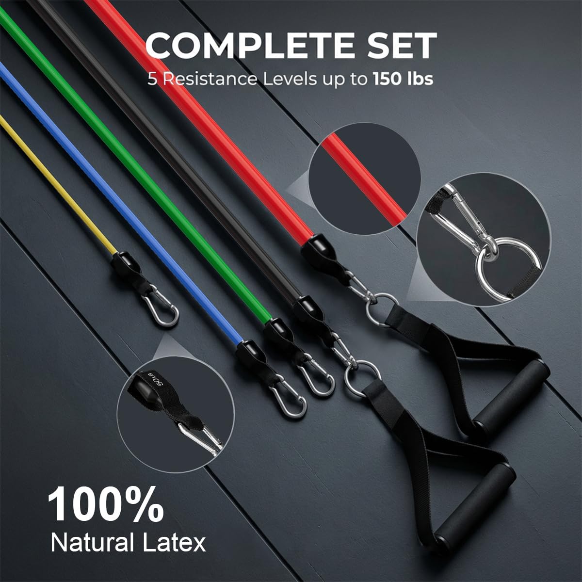 Veick Resistance Bands for Home Workout with Handles