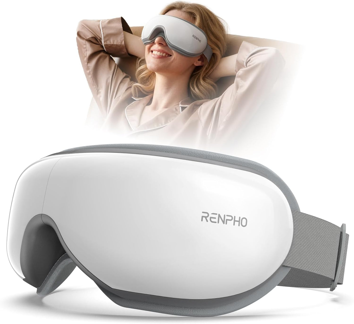 RENPHO Eye Massager with Heat for Relaxation and Eye Strain Relief
