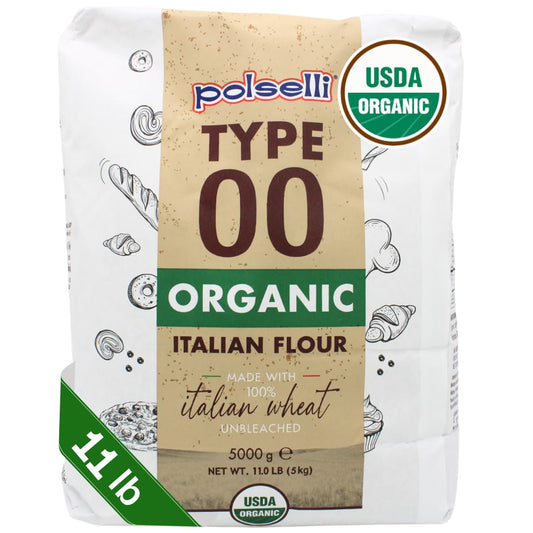 polselli organic flour type 00 all purpose double zero 5 kg 11 lbs italian grain