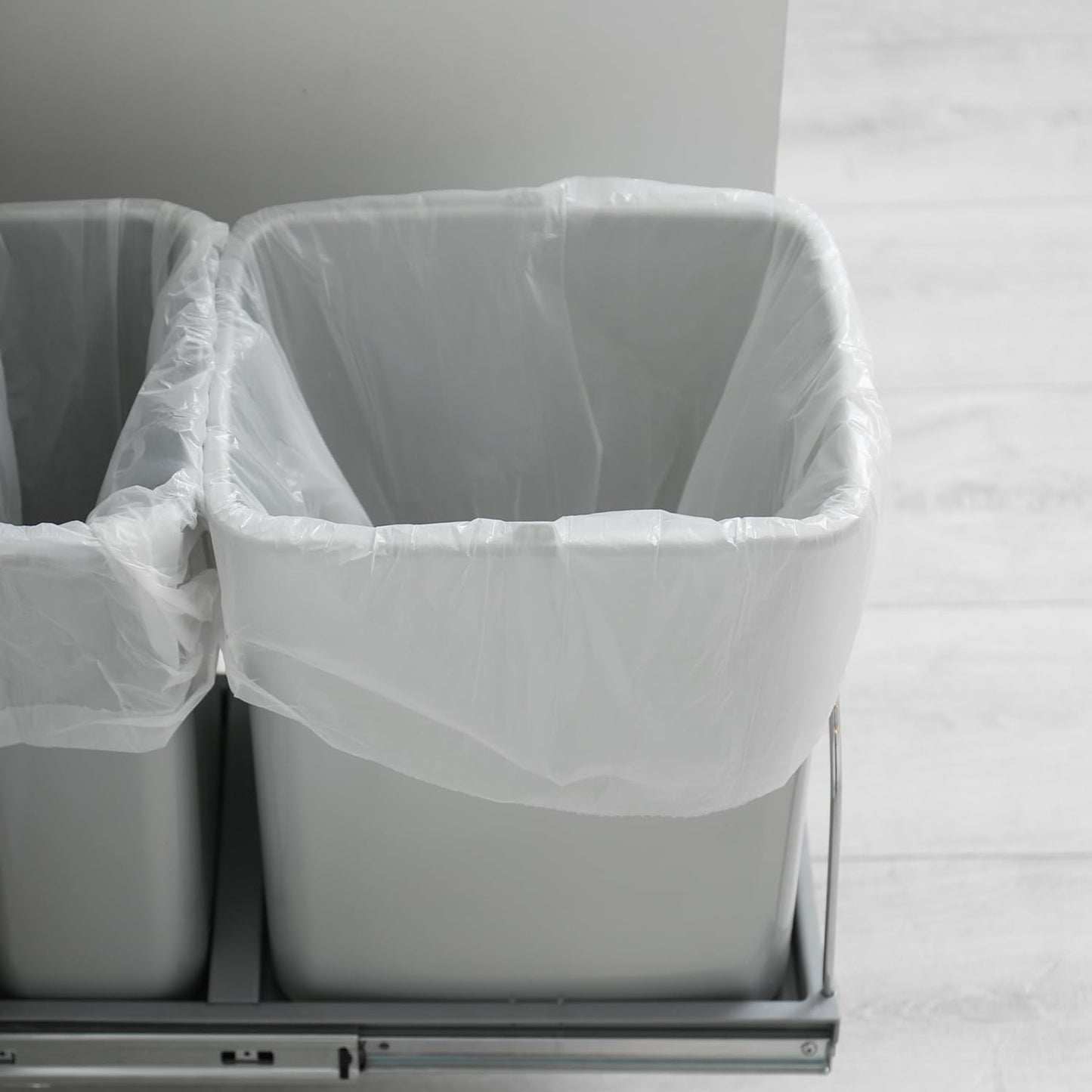 Small Trash Bags 4 Gallon - 105 Count 4 Gallon Trash Bag, Unscented Small Garbage Bags Bathroom Trash Bags, White 4 Gal Small Trash Can Liners