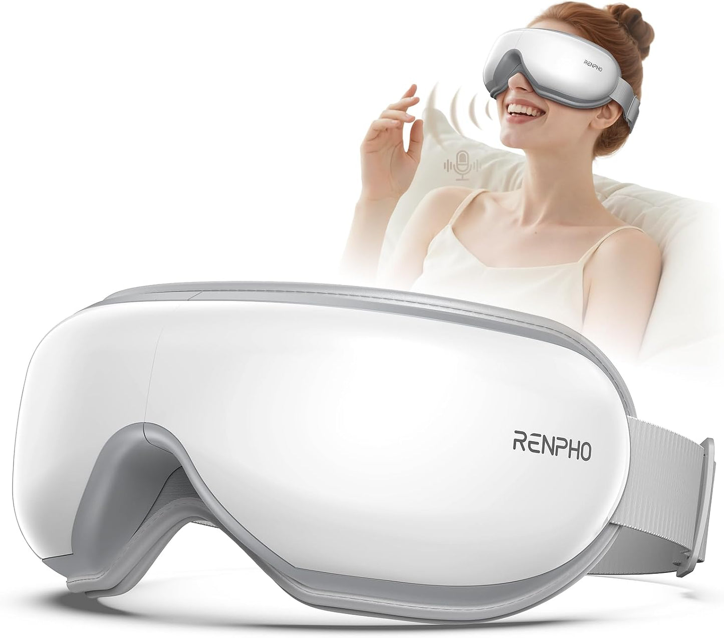 RENPHO Eye Massager with Heat for Relaxation and Eye Strain Relief