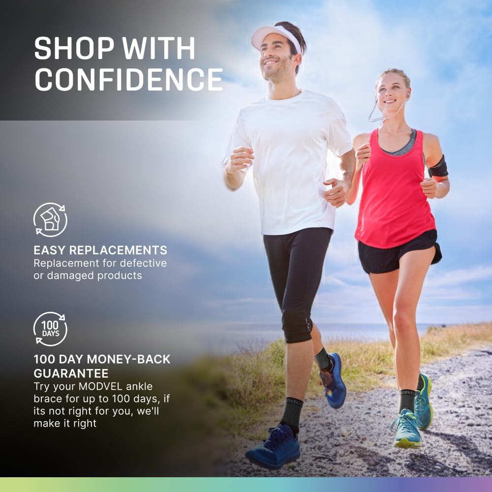 Modvel Ankle Brace for Women and Men - Compression Ankle Sleeve