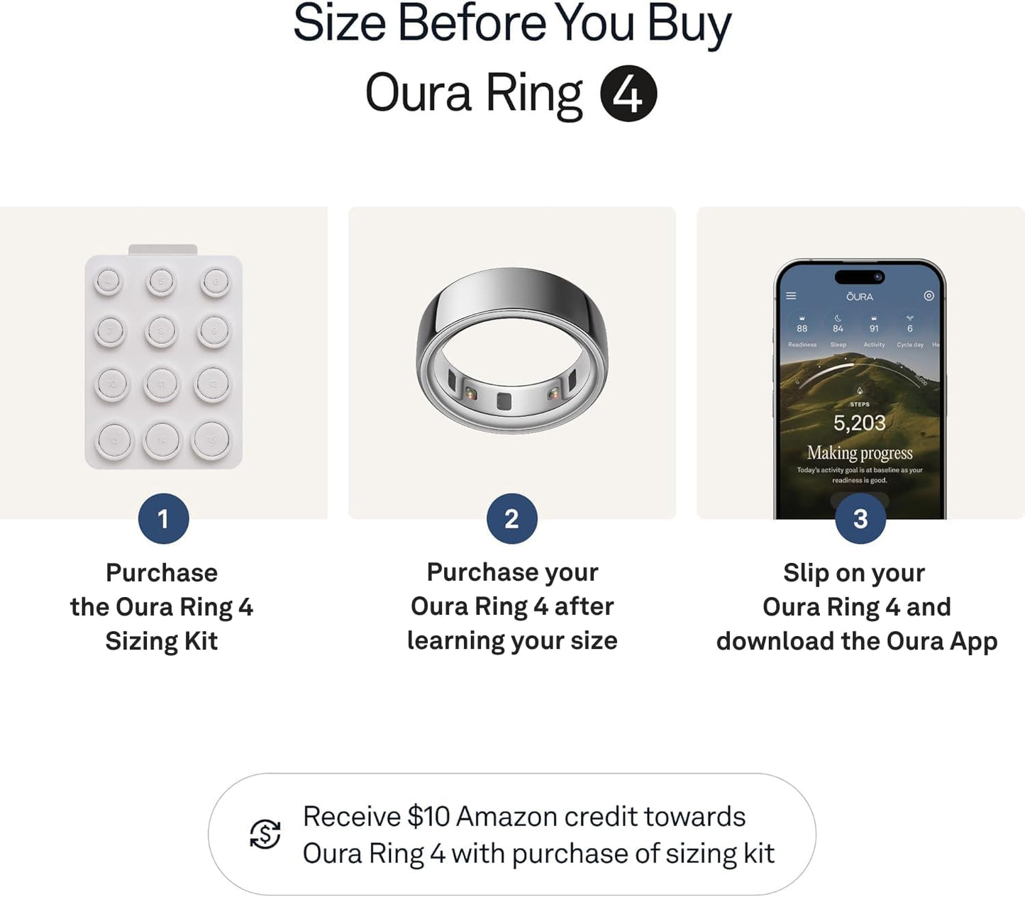 Oura Ring 4 Silver Size 9 Sleep Activity Tracker with AI Advisor