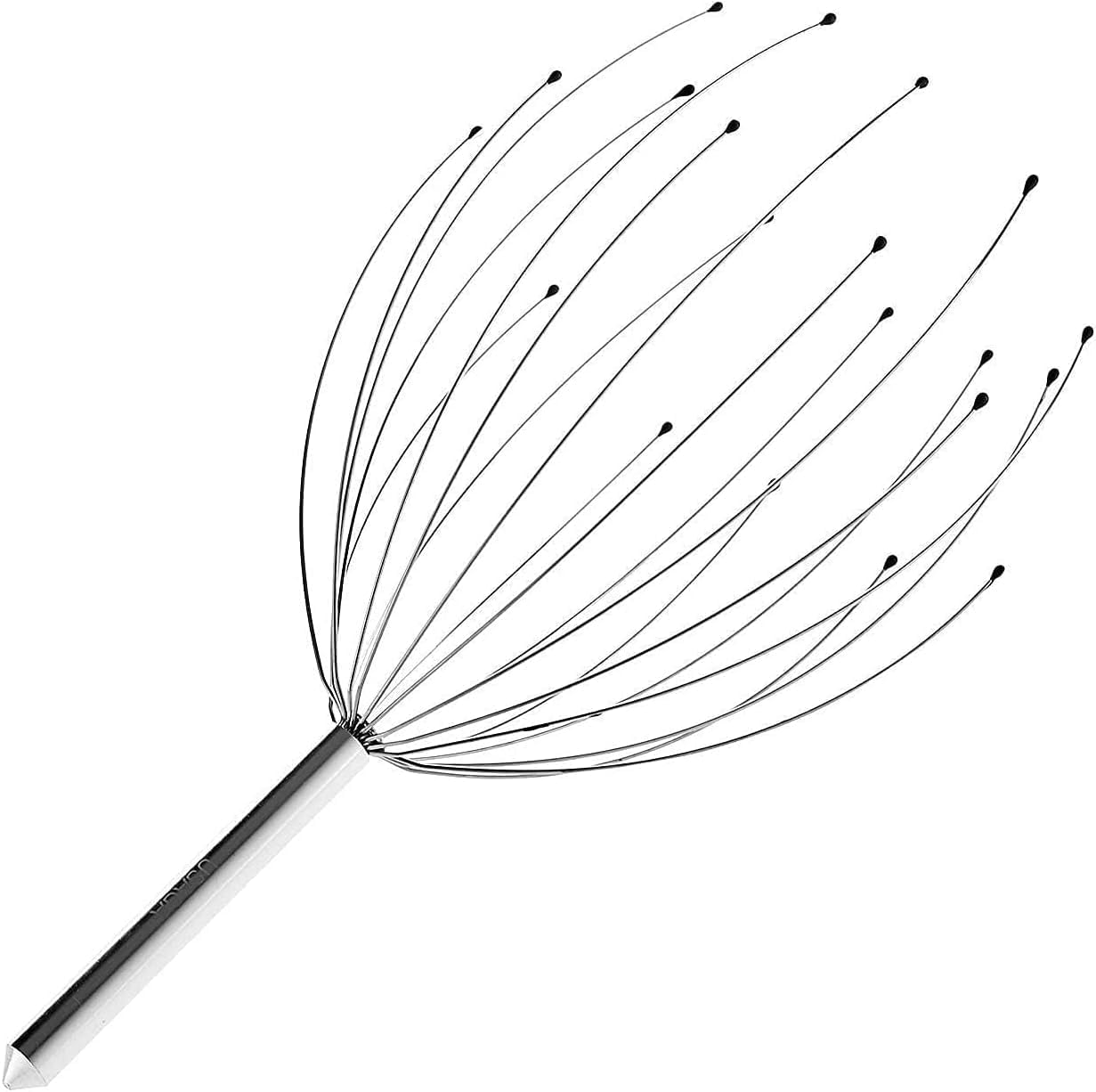 USAGA 20 Fingers Silvery Head Massager Scalp Scratcher for Relaxing