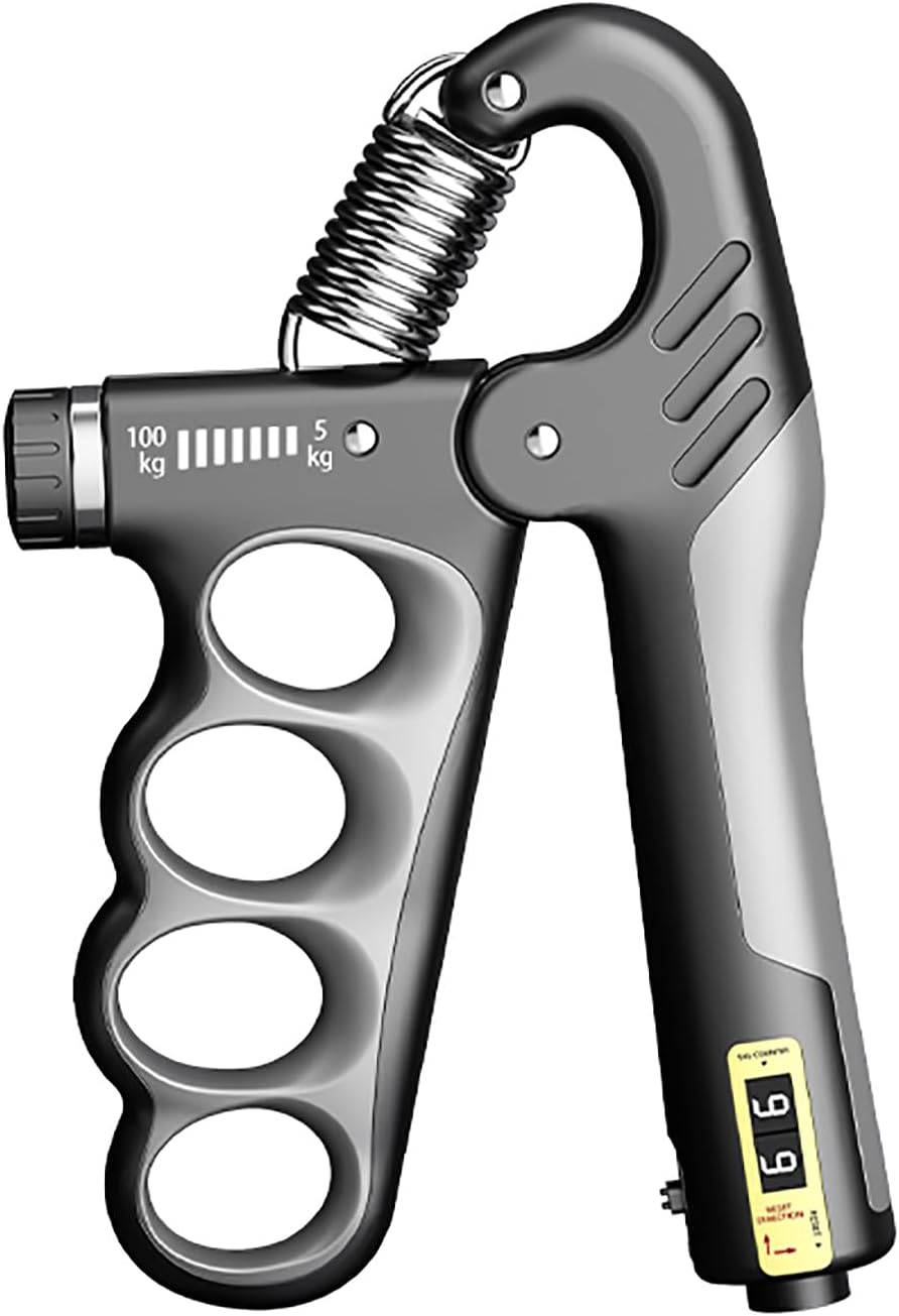 Grip Strength Trainer with Adjustable Resistance 5-100KG and Automatic Counter