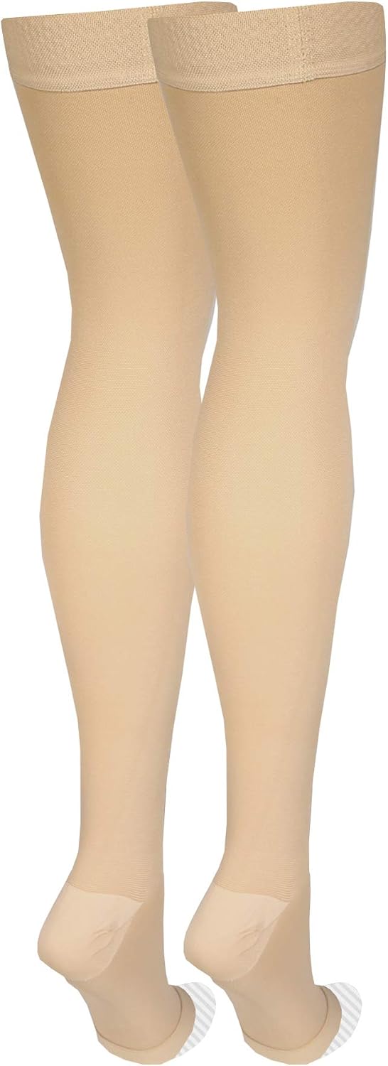 Amazon Basic Care Medical Compression Stockings 20-30 mmHg Beige Medium