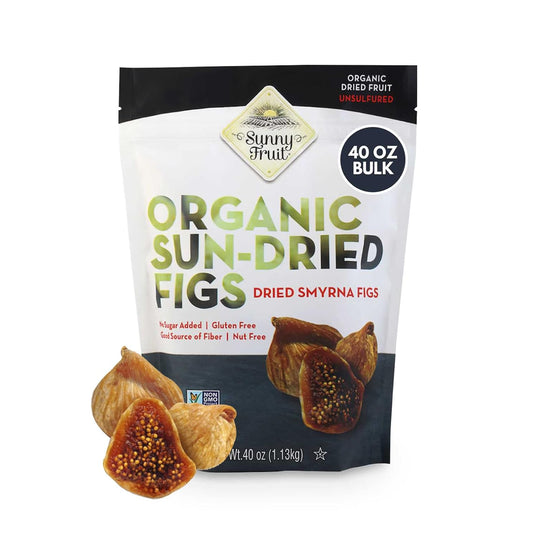 Sunny Fruit Organic Turkish Dried Figs, 2.5 Pound Bulk Bag