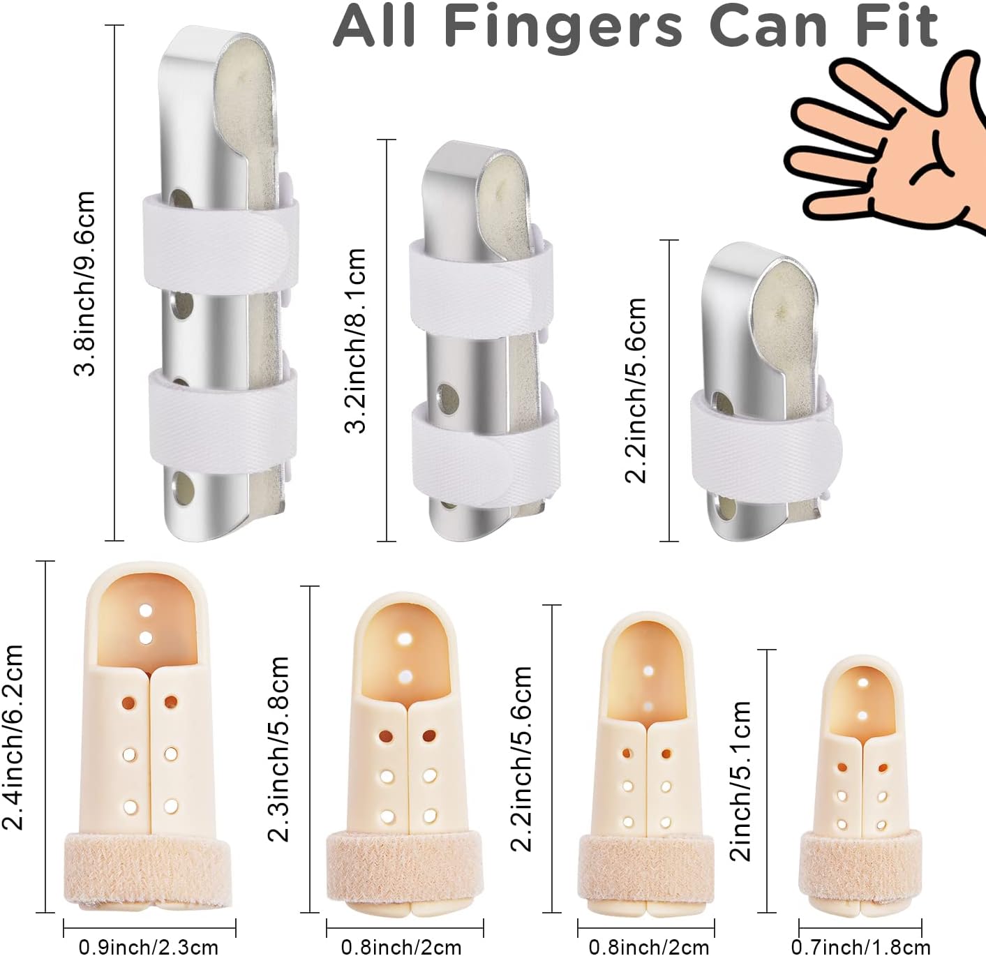 Sopito 7PCS Finger Support Brace Stabilizer for Arthritis and Knuckle Immobilization