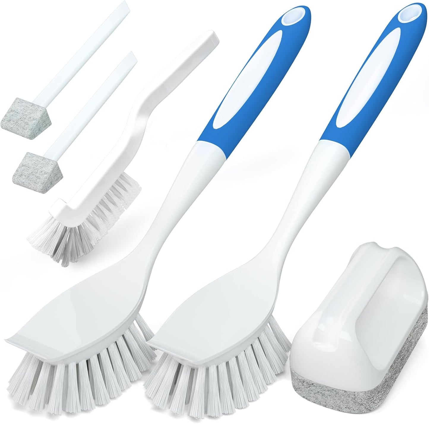 Holikme Dish Brush Cleaning Brush Set for Cleaning Groove Gap,Green | Dish Brush Set Cleaning Brush Set, Scouring Pad for Cleaning, Groove Gap Brushes for Pot, Pan, Abrasive Wheel Brushes
