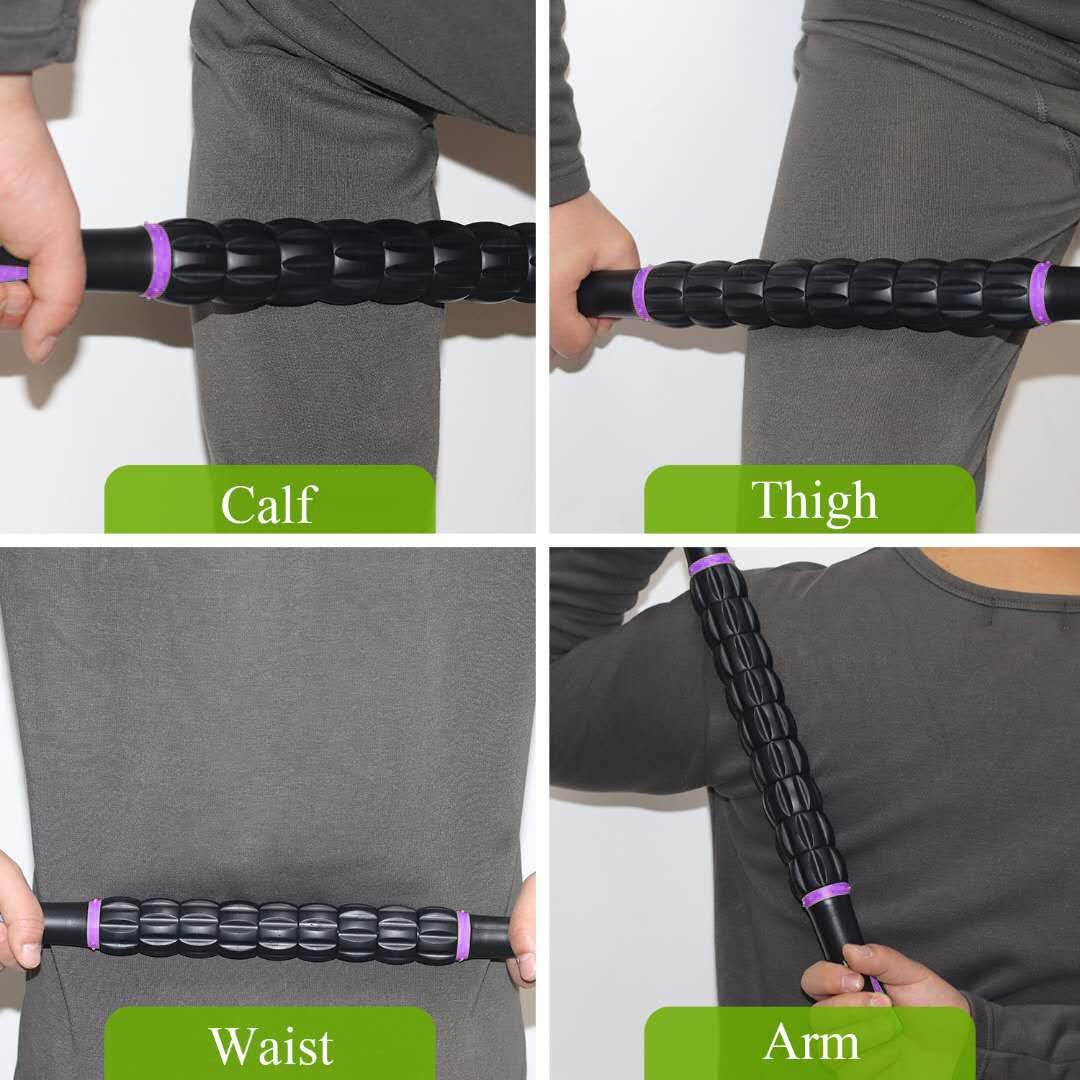 Muscle Roller Massage Stick - Deep Tissue Fascia Blaster for Myofascial Pain Relief and Lymphatic Drainage