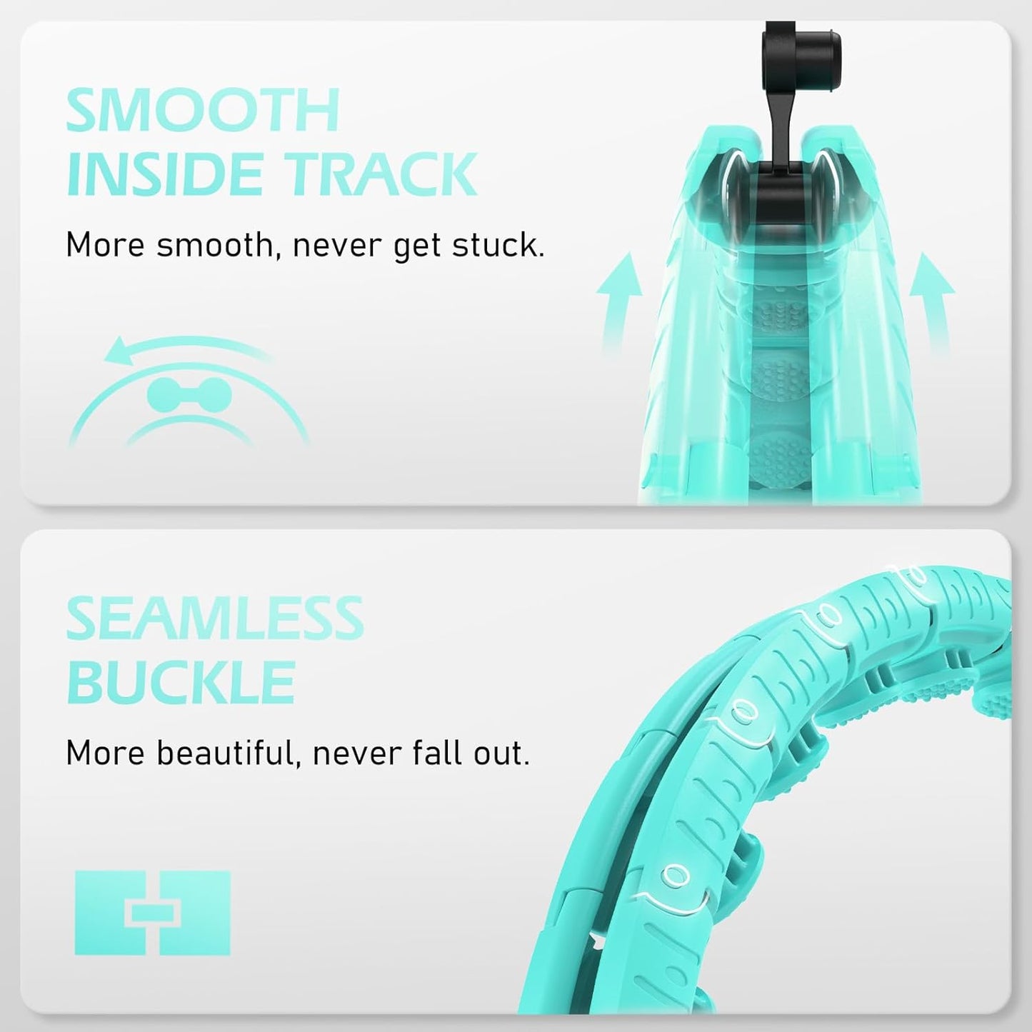 JLoibao Weighted Hula Hoop, 56-66 Inch, for Adults Weight Loss